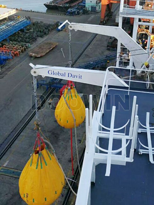 davit-load-test-water-bags