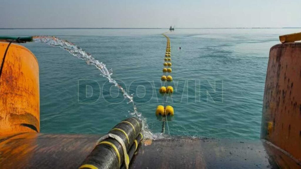 twin-boom-cable-floats-for-cable-laying